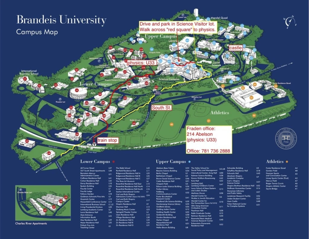 A map of the campus of bandies university.