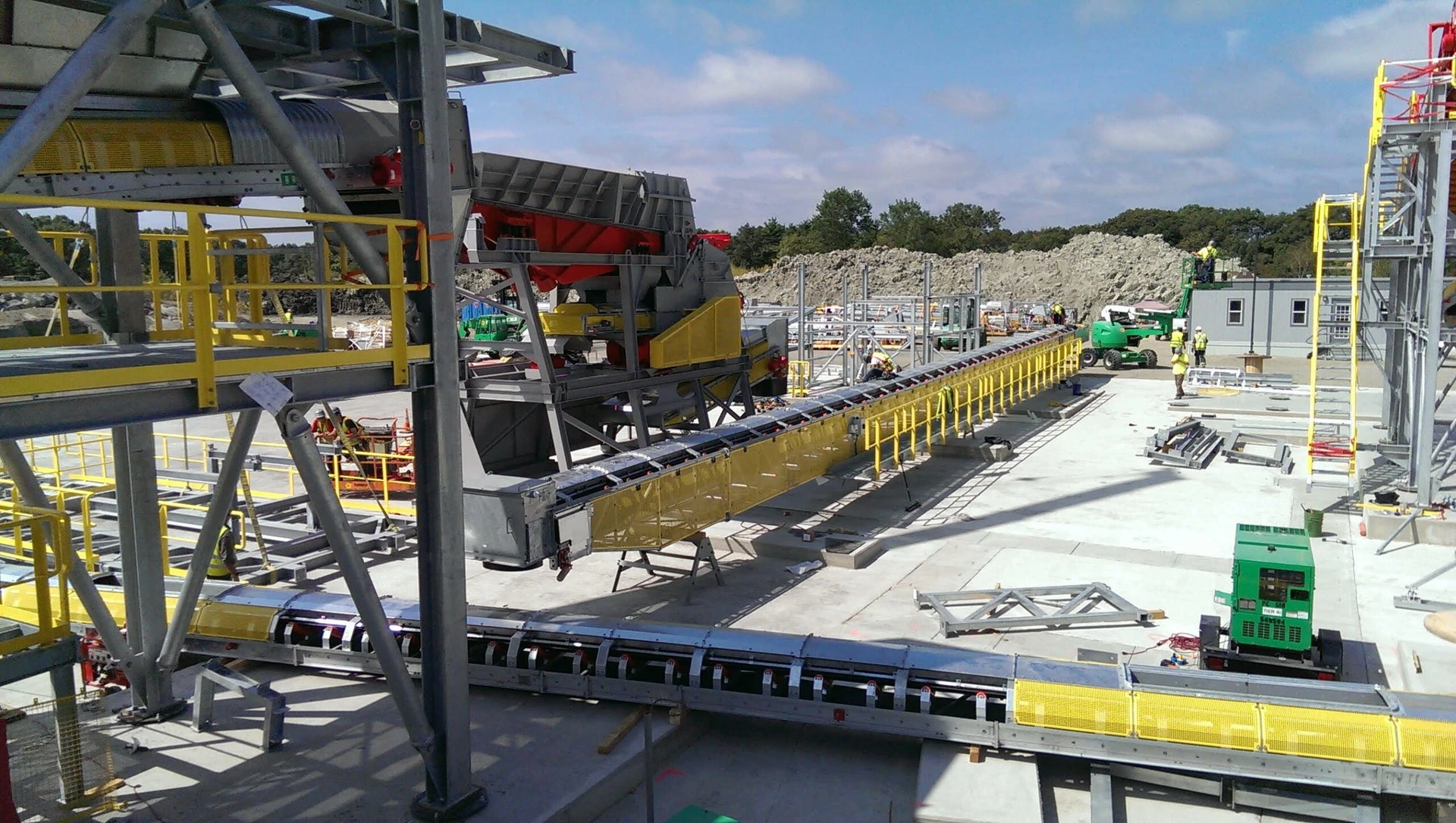 A construction site with a lot of machinery.