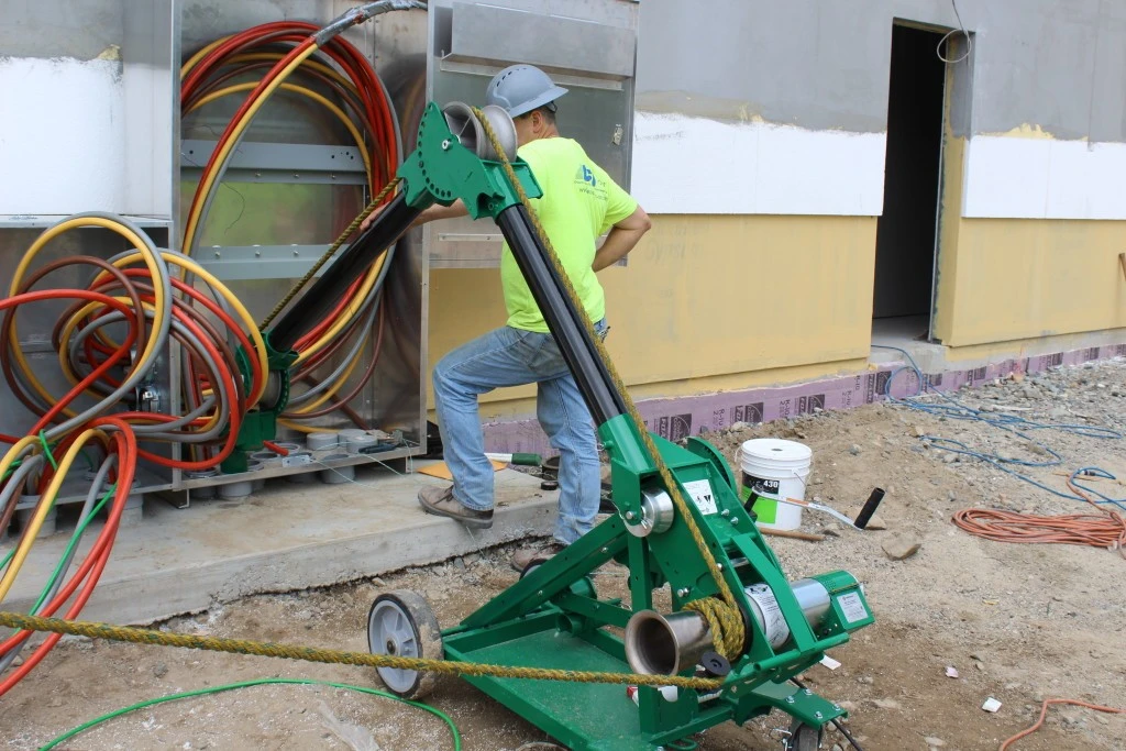 A man working on a machine.