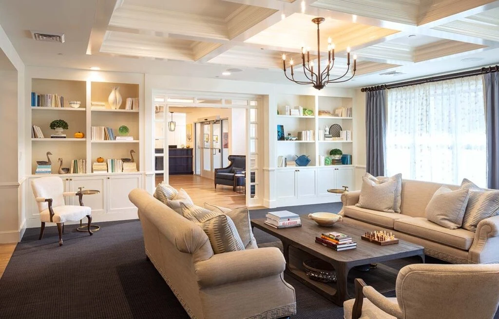 A living room with couches and a coffee table.